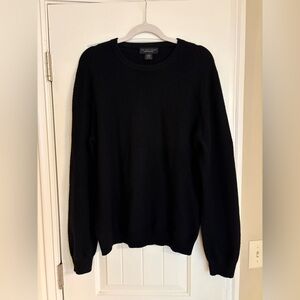 Bloomingdale's Men's Large 100% Cashmere Crewneck Sweater in black